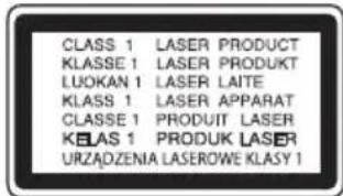 CLASS 1 LASER PRODUCT KLASSE 1 LASER PRODUKT LUOKAN 1 LASER LAITE KLAS 1 LASER APPARAT CLASSE 1 PRODUIT LASER KRAS 1 PRODUK LASER URZADZENIA LASEROWE KLASY 1