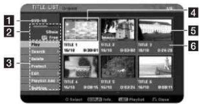 TITLE LIST Options 1 2 3 4 5 6 SVD-VB Show View From Any Search Name Project Edit Playstud.Akt Guidation... TITLE 1 16/10 9:30:01 TITLE 2 16/10 0:03:02 TITLE 3 16/10 0:24:25 TITLE 4 16/10 9:30:15 TITLE 5 16/10 0:03:24 TITLE 6 16/10 0:08:11 Select Info Playstud Close