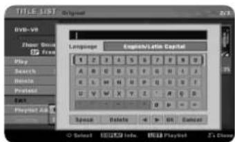 LG RC388 - Sådan navngiver du en titel - 1