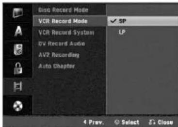 LG RC299H - VCR Record Mode - 1