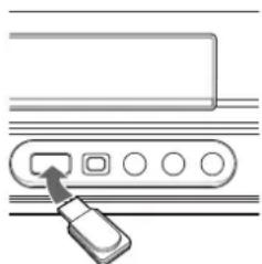 LG RC299H - Isætning/fjernelse af USB-hukommelsessticken - 1
