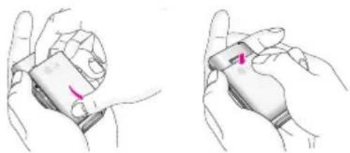 LG M6100 - Installera batteriet. - 1
