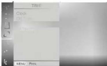 TIME Clock Open Save MENU Prev.
