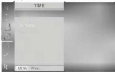 TIME On Time MENU Prev.