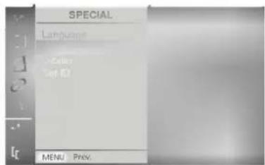 SPECIAL Language Color Set R2 MENU Prev.