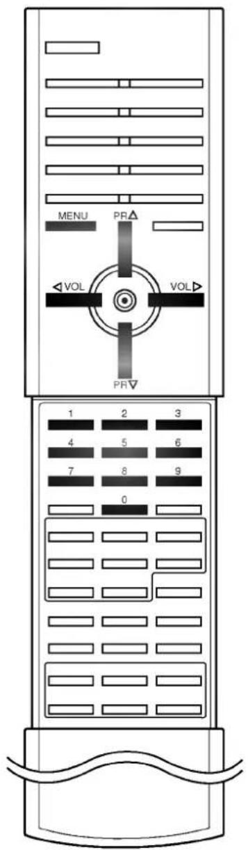 MENU PR VOL VOL PR 1 2 3 4 5 6 7 8 9 0