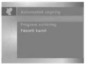 Automatic signing Programs sortering Favorite kanel