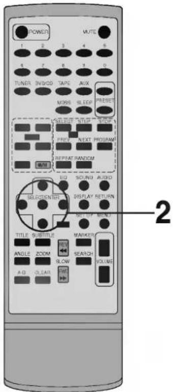 LG FFH-DV25AD - Tryk på ▲/▼/◄► og tryk på SELECT/ENTER eller tryk på de numeriske knapper for at vælge det ønskede emne. - 2