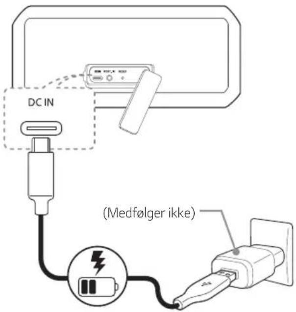 LG PK3 - Opladning af højttaleren - 1