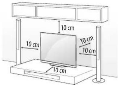 LG OLED65C7V - Montering på et bord - 1