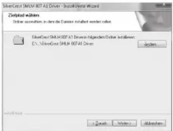 SilverCrest SMLM 807 A1 Driver - InstallShield Wizard Zinlplad wahlen Drader installation, in der die Daten installiert werden radio. SilverCrest SMLM 807 A1 Driver in flgenden Drader installieren C:\SilverCrest SMLM 807 A1 Driver Send to... InstallShield + Zinlplad Wolter > Abbrachen