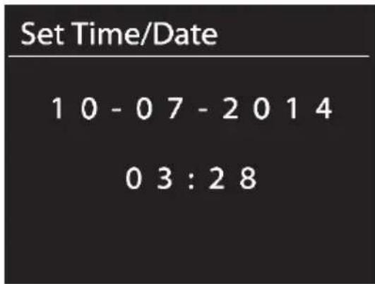 Set Time/Date 1 0 - 0 7 - 2 0 1 4 0 3 : 2 8