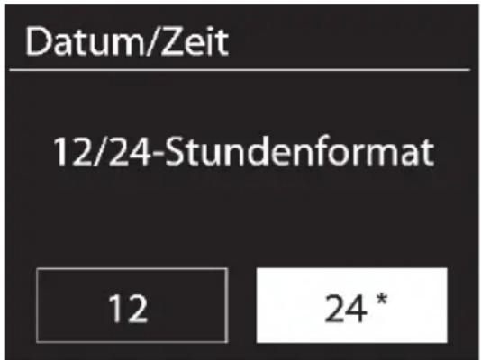 Datum/Zeit 12/24-Stundenformat 12 24 *