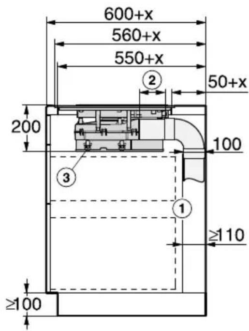 600+x 560+x 550+x 2 50+x 200 100 3 1 ≥110 ≥100