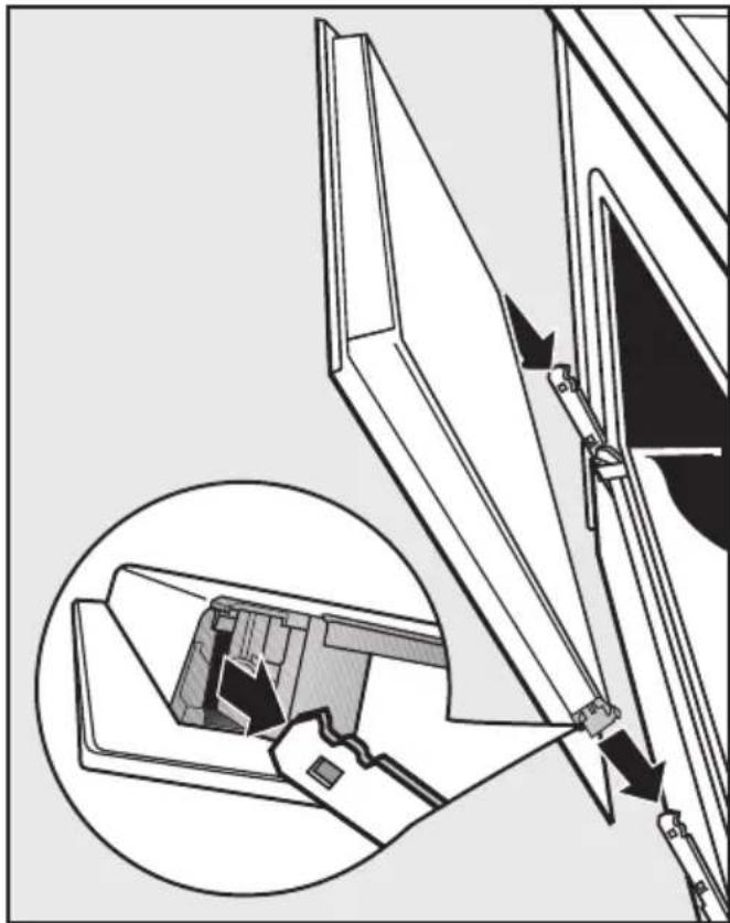MIELE H 7365 BP - Døren sættes i - 1
