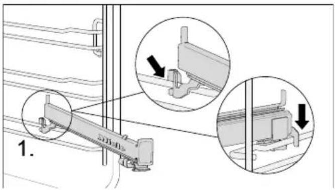 MIELE H 7165 BP - Montering af FlexiClip-udtrækkene - 1