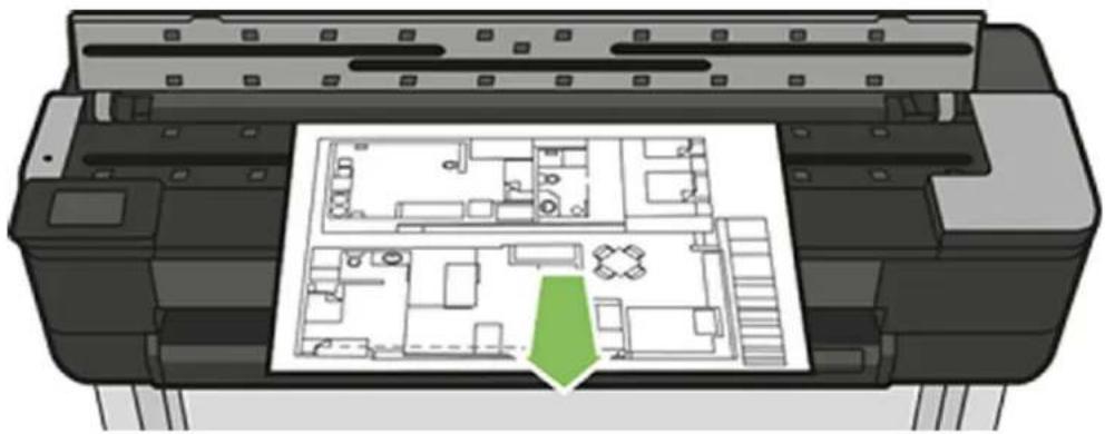 HP DesignJet T830 - Fjernelse af papirstop i scanner - 2