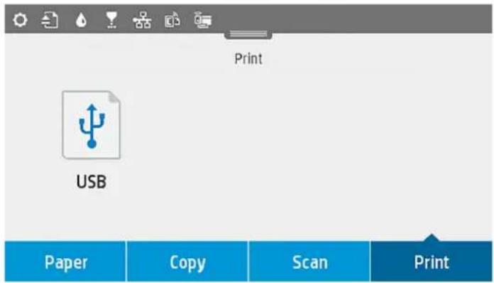 HP DesignJet T830 - Udskriv fra et USB-flashdrev - 1