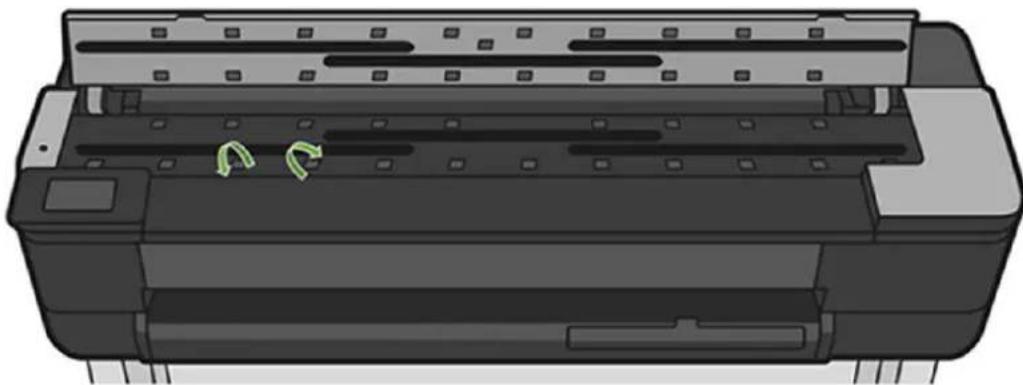 HP DesignJet T830 - Fjernelse af papirstop i scanner - 4