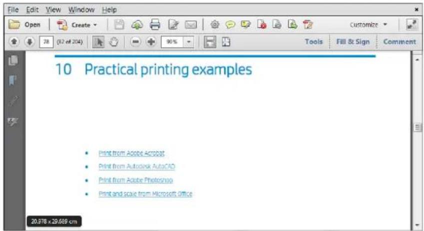 HP DesignJet T830 - Udskriv fra Adobe Acrobat - 1