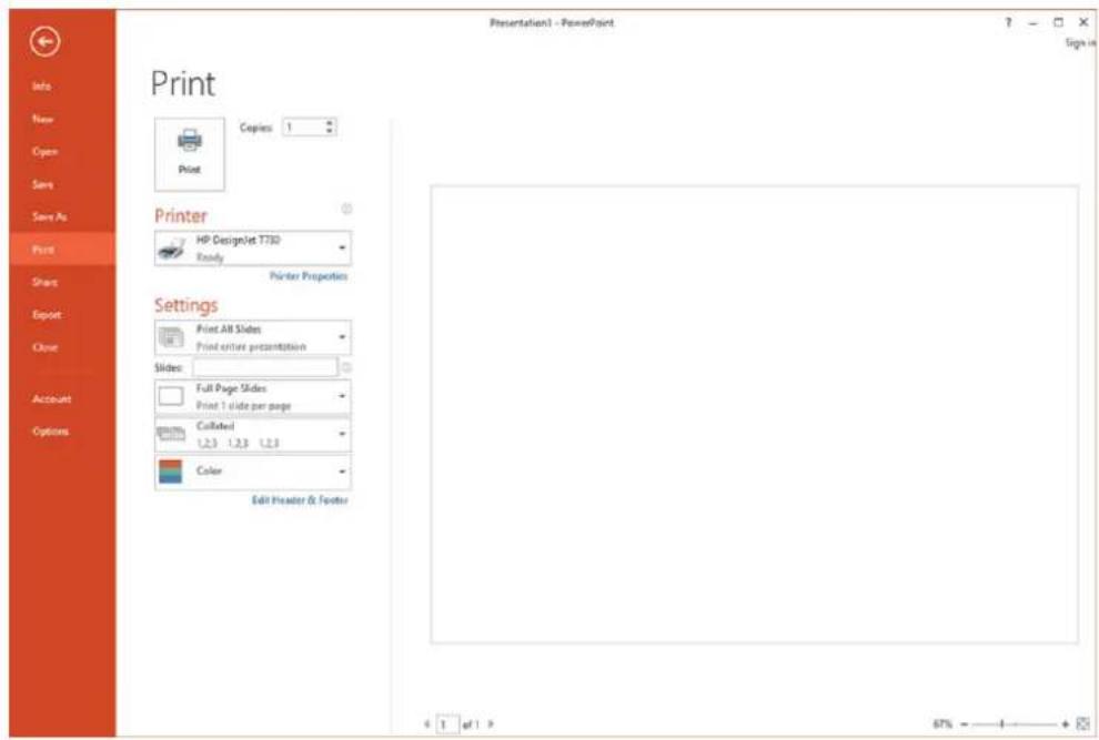 HP DesignJet T830 - Brug af PowerPoint - 1