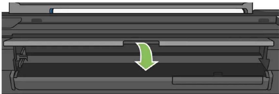 HP DesignJet T830 - Klip papiret over, hvis det er nødvendigt - 5