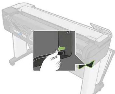 HP DesignJet T830 - Tænd og sluk printeren - 2