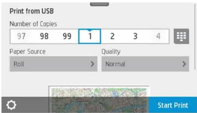 HP DesignJet T830 - Udskriv fra et USB-flashdrev - 3
