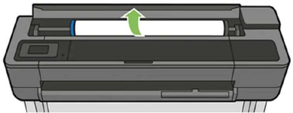 HP DesignJet T830 - Klip papiret over, hvis det er nødvendigt - 6