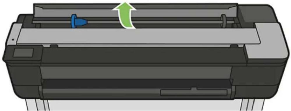 HP DesignJet T830 - Læg en rulle i printeren - 1