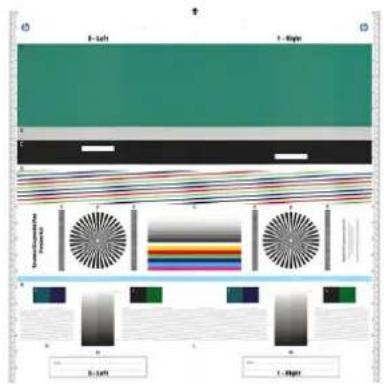 HP DesignJet T830 - Se efter om der sker fejl under udskrivning af diagnosticeringsarket - 2