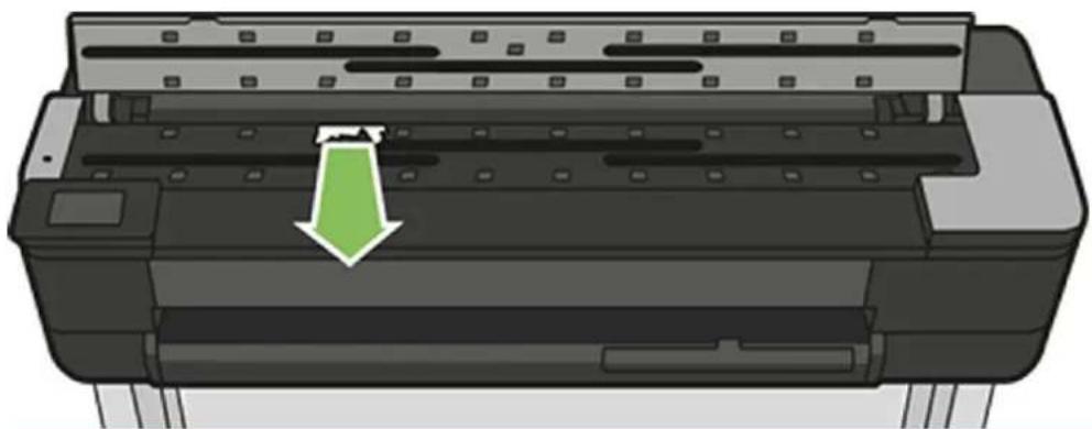 HP DesignJet T830 - Fjernelse af papirstop i scanner - 3