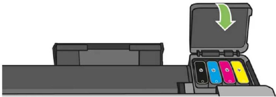 HP DesignJet T830 - Udskift en blækpatron - 4