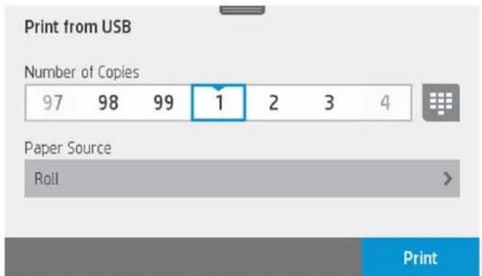 HP DesignJet T830 - Udskriv fra et USB-flashdrev - 2