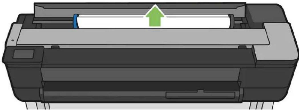 HP DesignJet T830 - Klip papiret over, hvis det er nødvendigt - 2