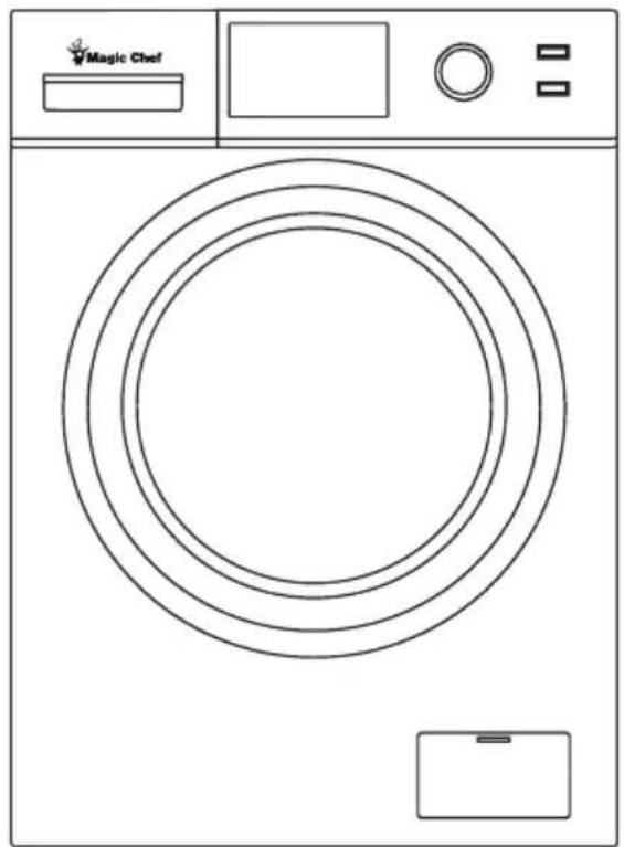 Magic Chef MCSFLW27W - 24” Combo Washer and Dryer 24” Front Load Washer - 1