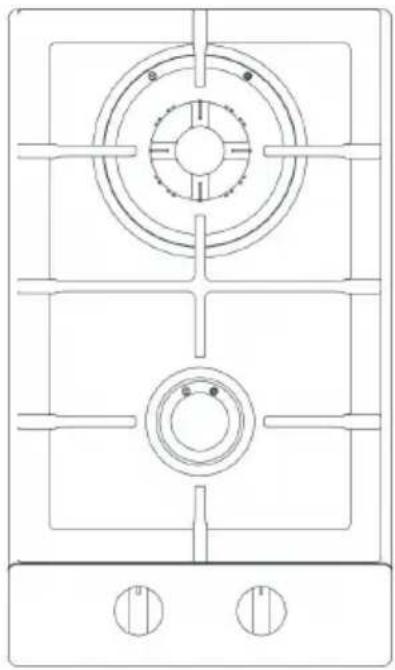 Magic Chef MCSCTG12S - Placa de cocina a gas de 12 pulgadas - 1
