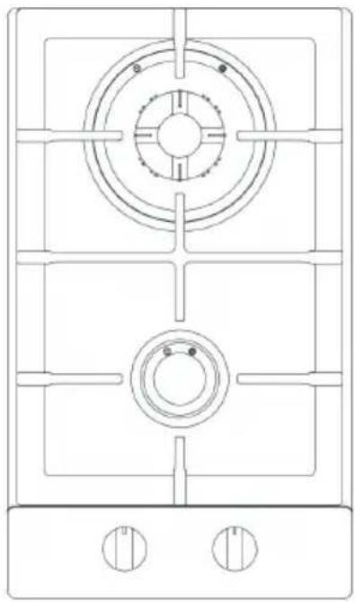 Magic Chef MCSCTG12S - 12-Inch Gas Cooktop - 1