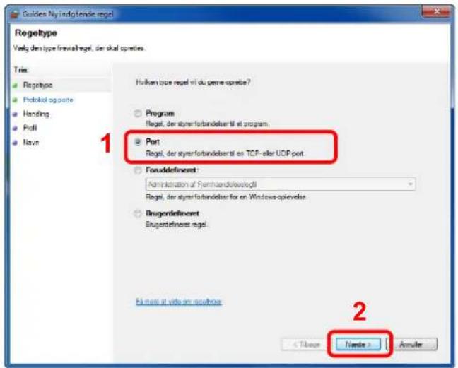 KYOCERA ECOSYS M3645dn - Vælg [Port]. - 1