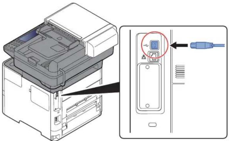KYOCERA ECOSYS M3655idn - Tilslut kablet til maskinen. - 1