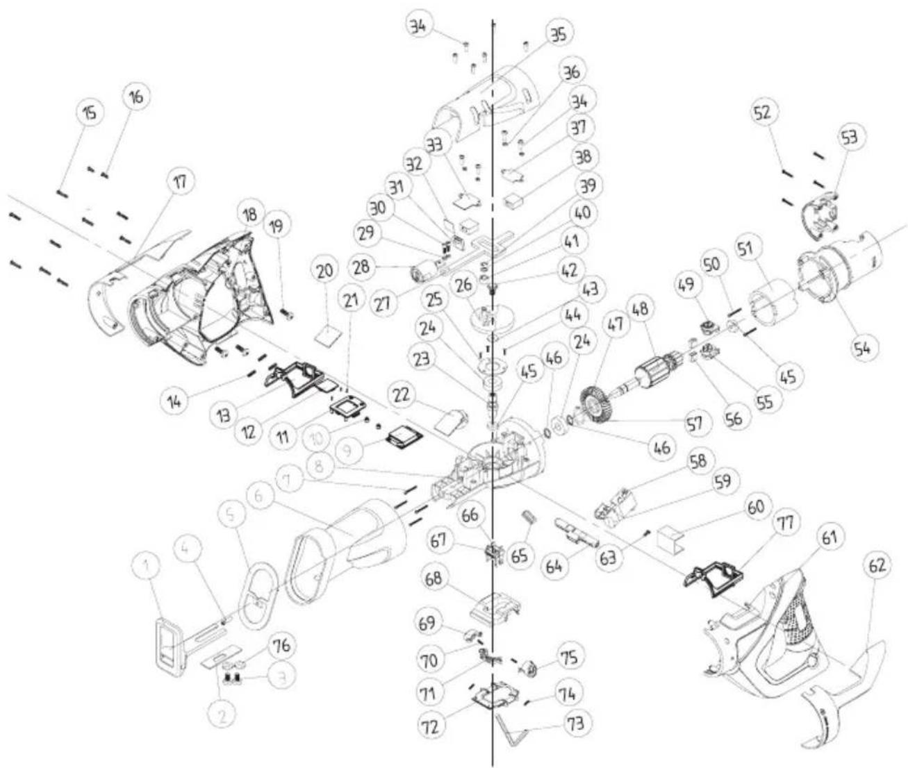 Ferm RSM1014 - Exploded view - 1