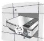 LG DX535 - Sørg for at der er god ventilation rundt om projektoren. - 1