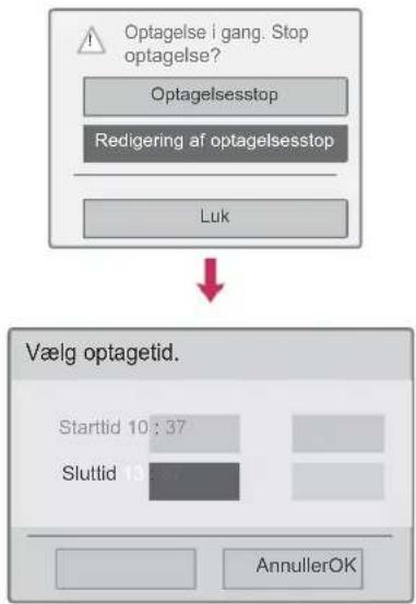 LG 60PZ950W - Rediger sluttid for optagelse - 1