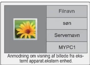 Filnavn søn Servernavn MYPC1 Anmodning om visning af billede fra eks- ternt apparat.ekstern enhed.