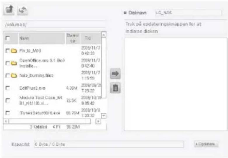 LG N2B1DD2 - Anvendelse af LG Network Storage webmenu (Regelmæssige brugere) - 1