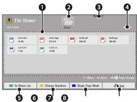 File Viewer USD1.XTICK Drev1 ① ② ③ ④ ⑤ ⑥ ⑦ ⑧ Move Open Page Page Change To Movie List Change Numbers Single Page Mode Exit