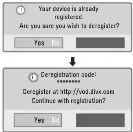 LG HW300G - Deaktivering af DivX-funktionen - 1