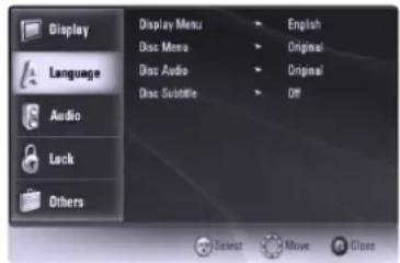 LG BH100 - Sprogmenu - 1