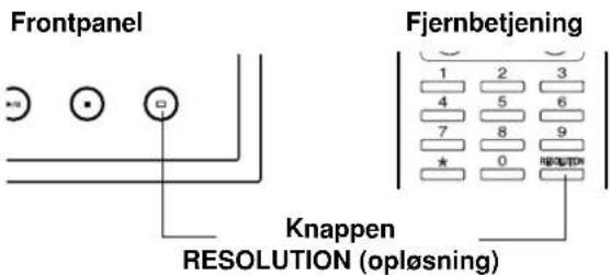 LG BH100 - Sådan ændrer du opløsning ved brug af knappen RESOLUTION (opløsning) - 1