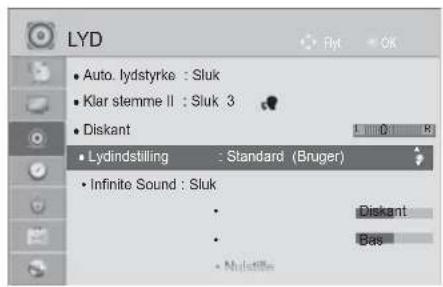 LG 42LD750 - JUSTERING AF LYDINDSTILLINGERNE – USER (BRUGER) - 1